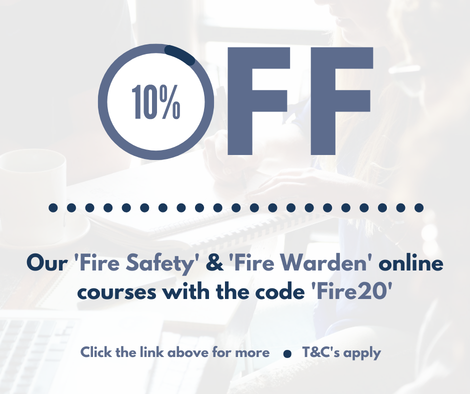 10% off our Fire Safety & Fire Warden online courses with the code 'Fire20' for September HOM
