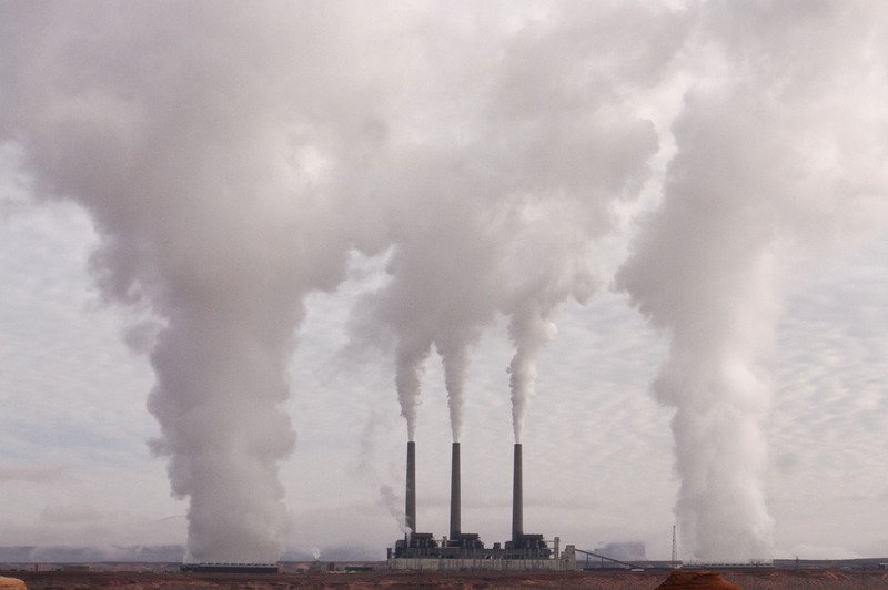 Factories emitting large amounts of smoke.