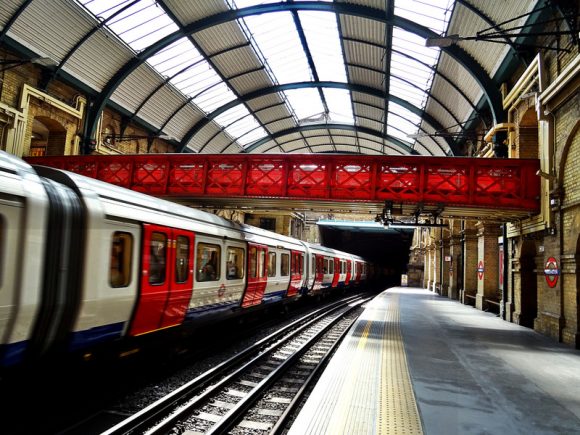 The inside of a railway station