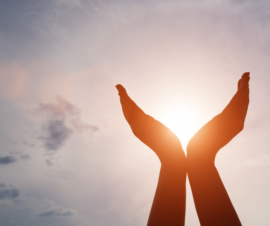 Hands in a yoga pose