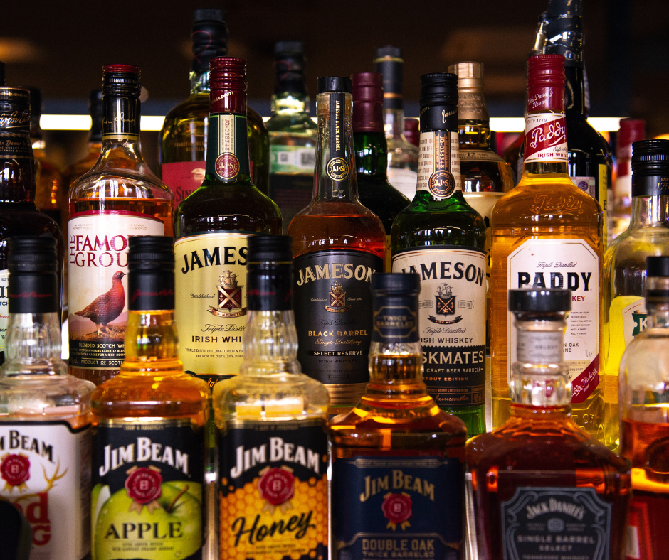 bottles of alcohol